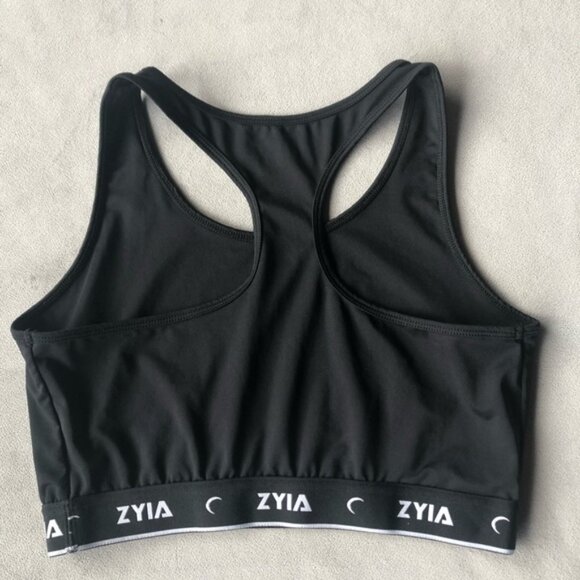 Zyia Active ~ Comfort Racer Bra ~ Womens Size Medium ~ Black - Picture 3 of 5